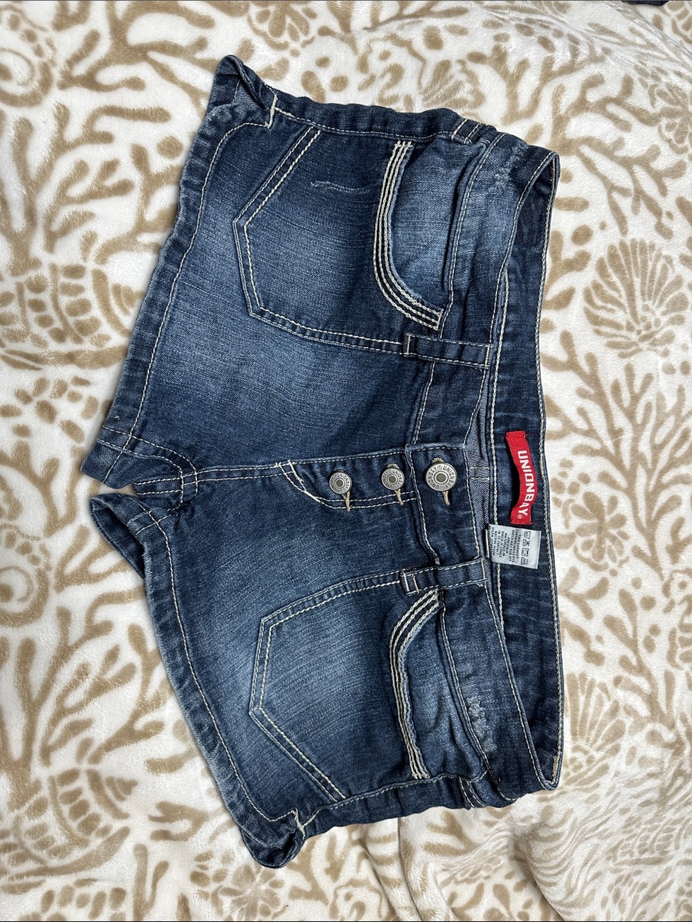 UNIONBAY Girls Dark Indigo Denim Shorts